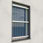 Preview: Fenstergitter abnehmbar 40x40mm / Höhe 900 - 1599mm / 3 Gurte